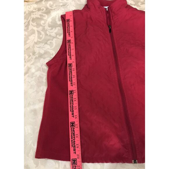 Columbia Vest Women Size M Raspberry Full Zip Lightweight Athletic - Picture 5 of 6